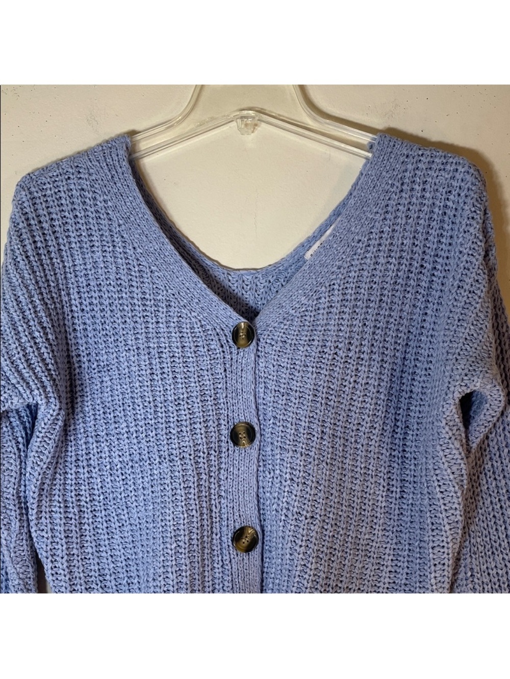 Sincerely Jules Boho Blue Drop Shoulder Cardigan Sweater. Large. NWT. - Picture 3 of 10